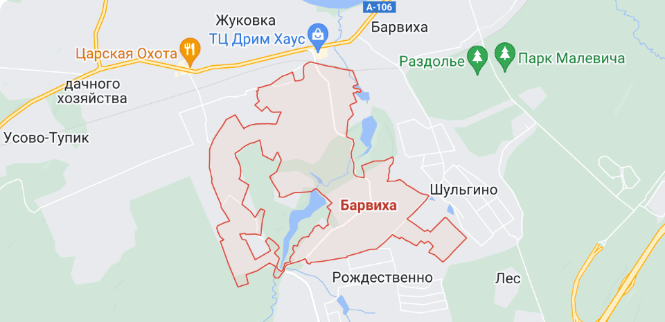 Рублевка, Барвиха - карта